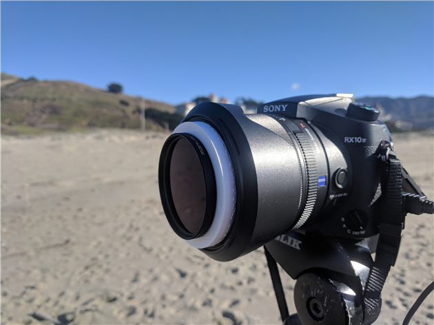 3D printed 72-58mm adapter in action on Sony RX10 IV