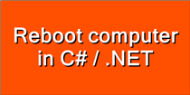 Reboot computer in C# / .NET
