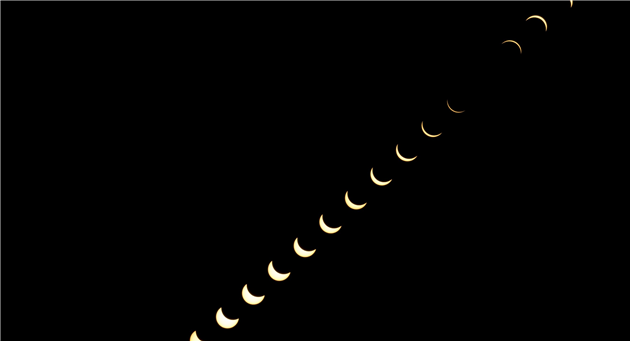 Total solar eclipse composite shot from Madras, Oregon for the 2017 eclipse.