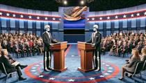 A presidential debate between two skeletons