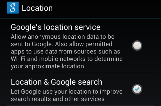 Android Location Options