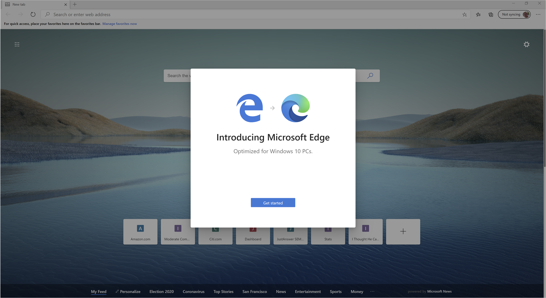 Where does Microsoft Edge want to go?