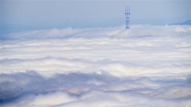 Fog over Twin Peaks in San Francisco