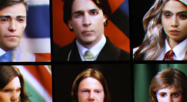 Generated image of some random politicians with good hair.
