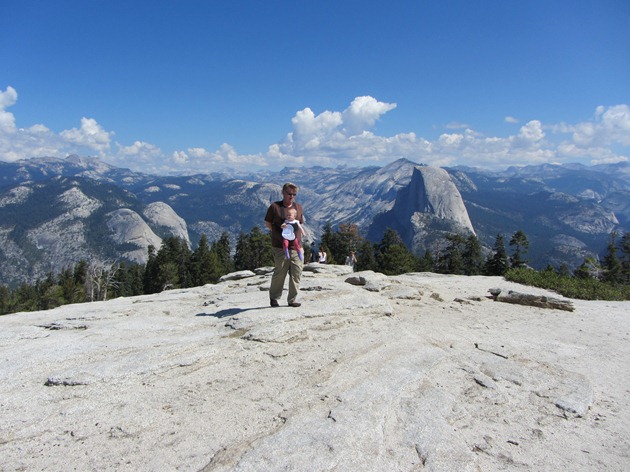 Rob & Kate approaching the top of Sentinel Dome in Yosemite National Park