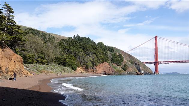 Kirby Cove Beach in the Marin Headlands