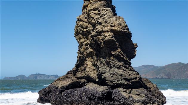 Large rock on Marshall's Beach