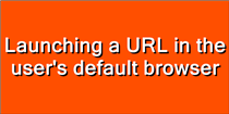 Launching a URL in the user&#39;s default browser