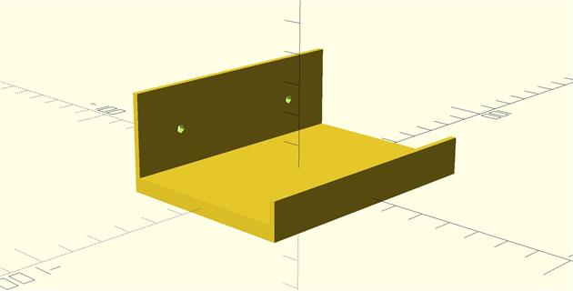 OpenSCAD Design for Aura Carver Mat wall mount