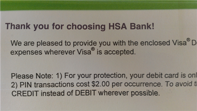 Thank you for choosing HSA Bank!