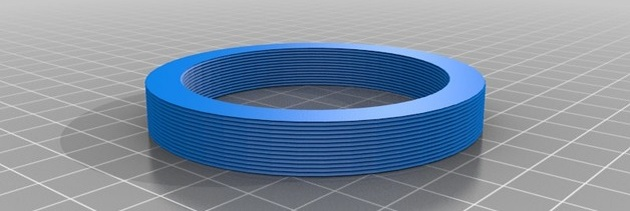 Thingiverse render of 72-58mm adapter