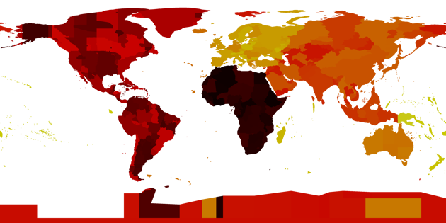Time Zone Color Map