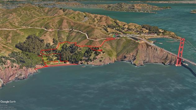 Trail to Kirby Cove in the Marin Headlands
