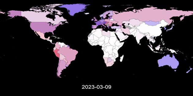 Visualizing Coronavirus Deaths by Country (Cumulative)