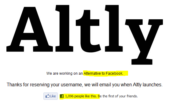 Altly - We are working on an Alternative to Facebook