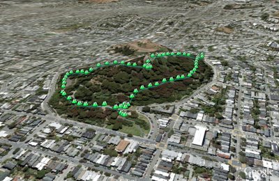 Buena Vista Park in Google Earth